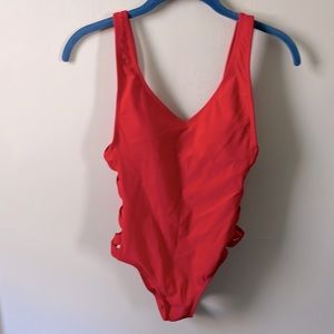 Red One Piece Bathing Suit
